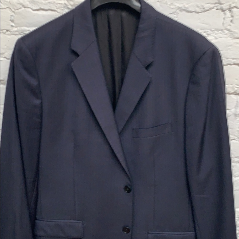 Navy Pinstripe Theory Blazer 46R